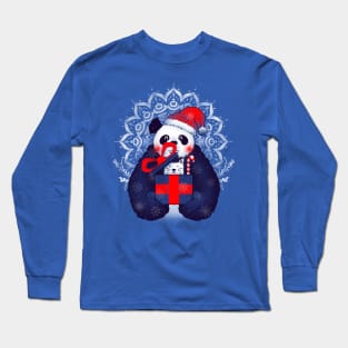 Xmas Panda Ugly Sweater by Tobe Fonseca Long Sleeve T-Shirt